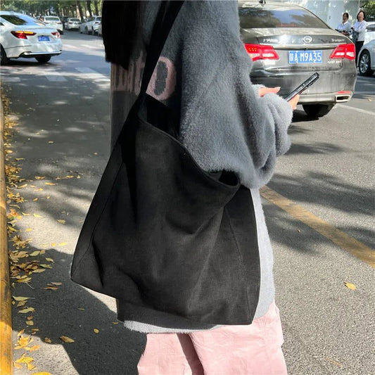 2024 Large Suede Shoulder Bag for Women