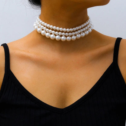 Bohemian Multi-Layered Pearl Necklace for Women