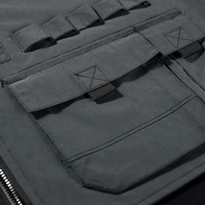 Men's Tactical Cyberpunk Cargo Pocket T-Shirt