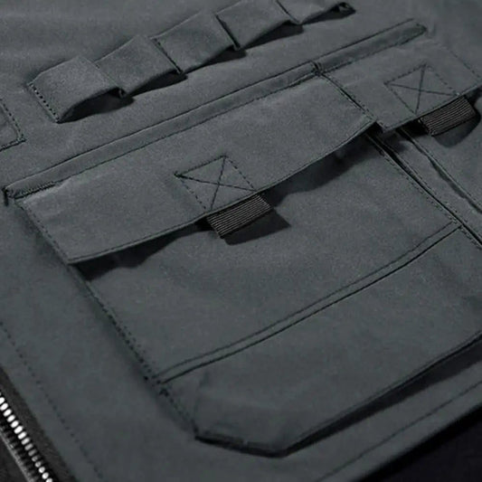 Men's Tactical Cyberpunk Cargo Pocket T-Shirt