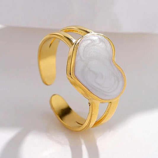 Waterproof Gold Color Stainless Steel Rings