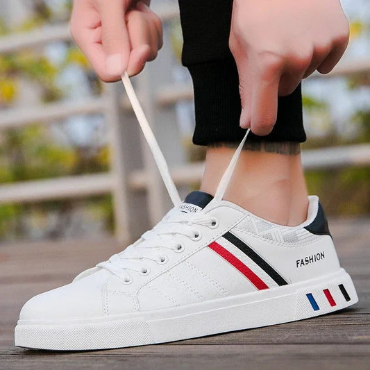 2024 Men's Casual Lace-Up White Sneakers