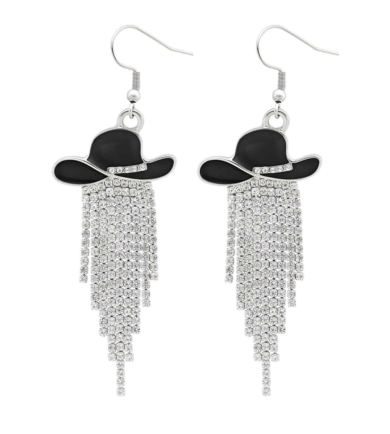 Sparkly Western Cowgirl Earrings with Tassels