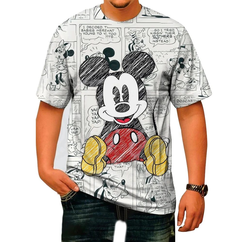 Men's Casual Mickey Mouse Summer T-Shirt