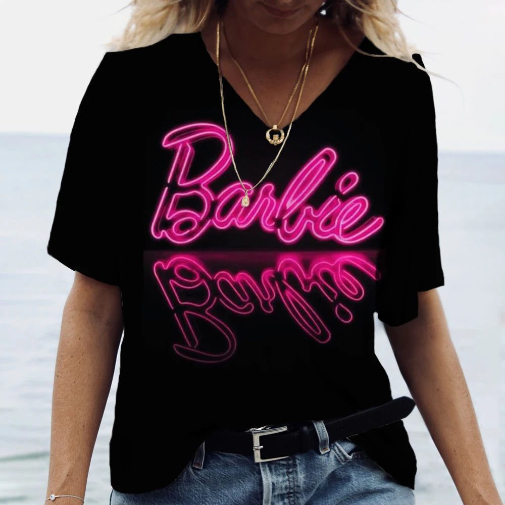 Stylish V-Neck Summer T-Shirt for Women