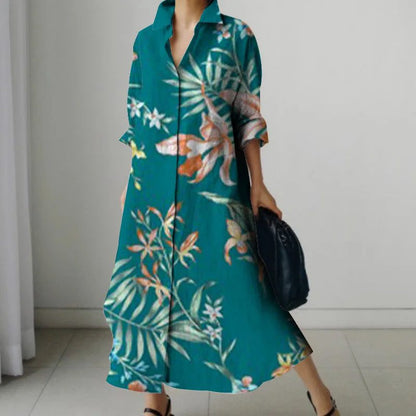 2024 Summer Hawaiian Print Women Dress Shirts