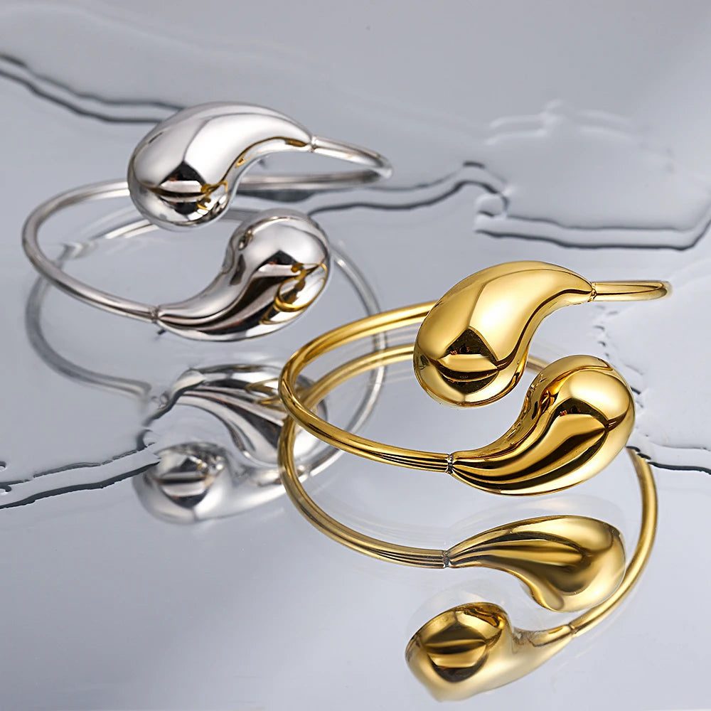 Waterproof 18K Gold Plated Cuff Bracelet