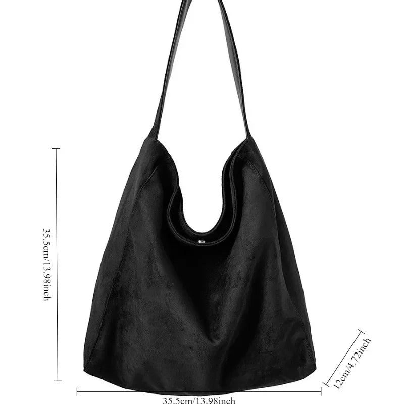 Elegant Khaki Suede Tote Bag for Women