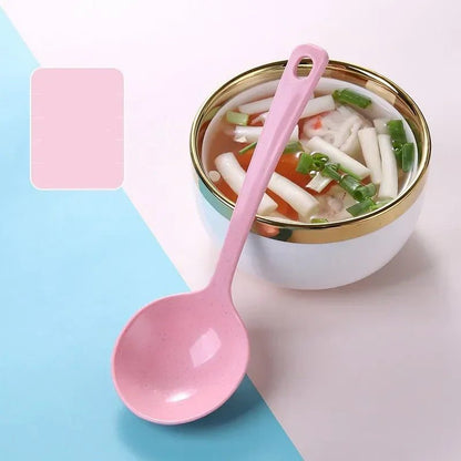 Elegant Large Wheat Stalk Soup Spoons Set