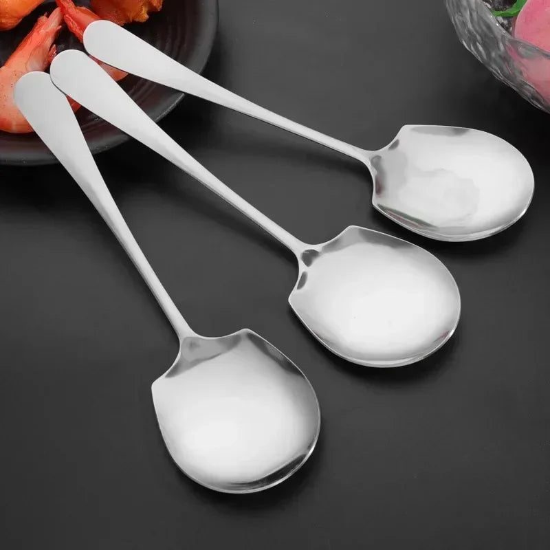 Large Stainless Steel Soup Spoons Long Handle