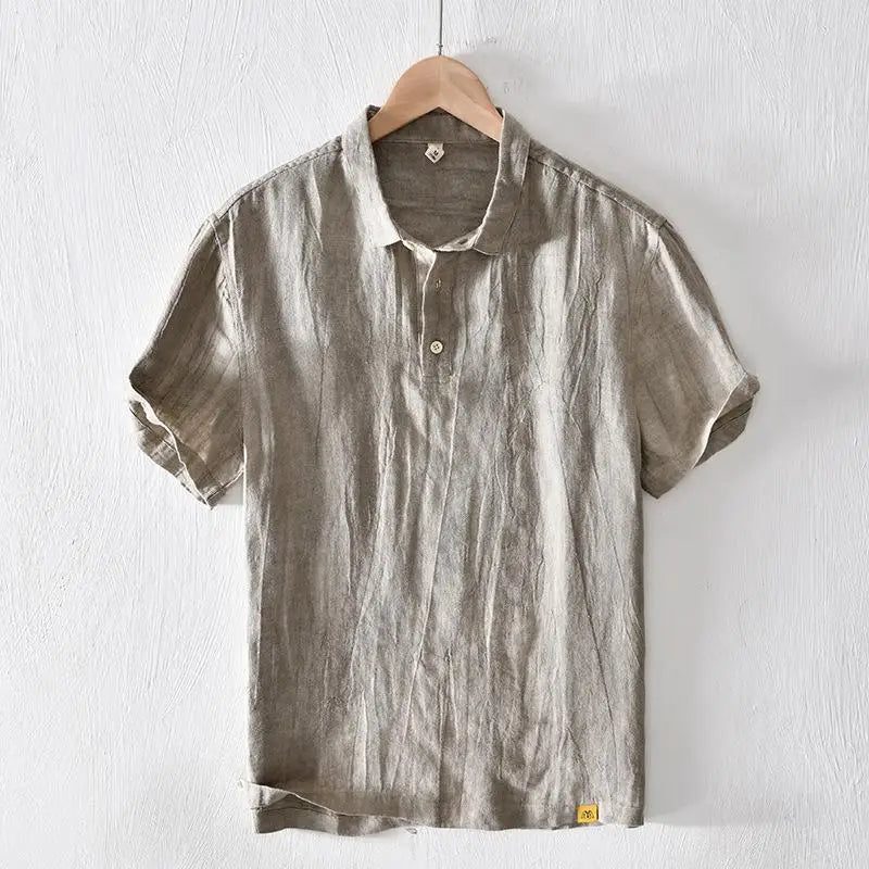 2024 Men's Breathable Linen Short-Sleeve Shirt