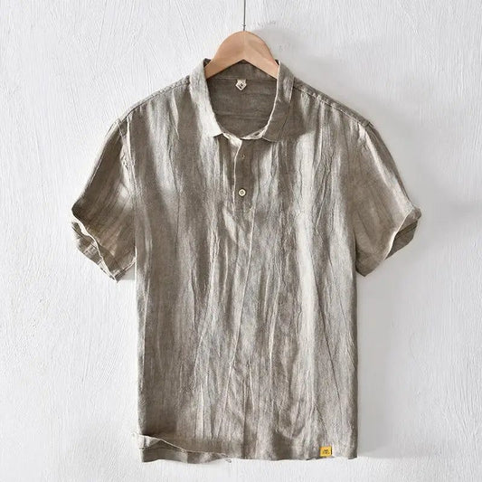 2024 Men's Breathable Linen Short-Sleeve Shirt