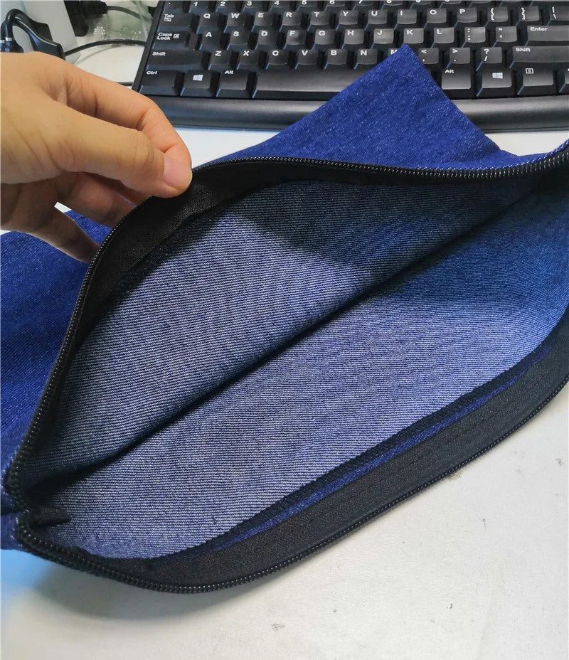 Blue Denim Clutch Bag for Women