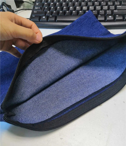 Blue Denim Clutch Bag for Women