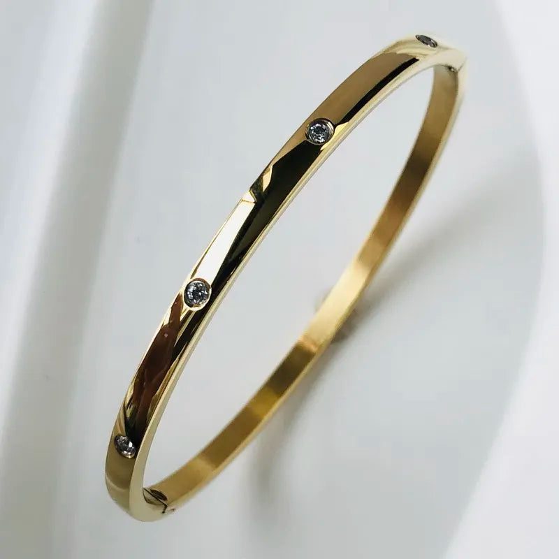 Waterproof Zircon Inlaid Bracelets for Elegance