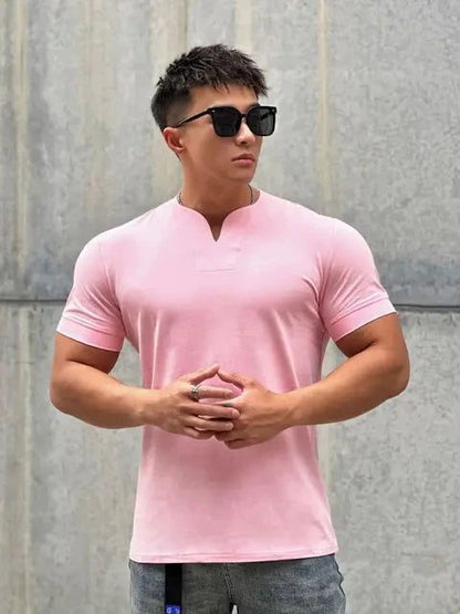Men's Slim Fit V-Neck T-Shirt - Summer