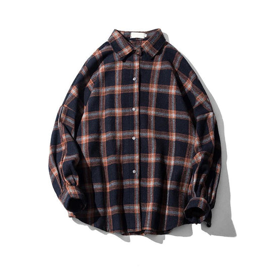 2023 Vintage Oversized Plaid Flannel Shirt