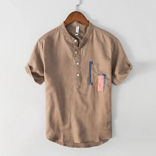 Men's Summer Linen Short Sleeve T-Shirt