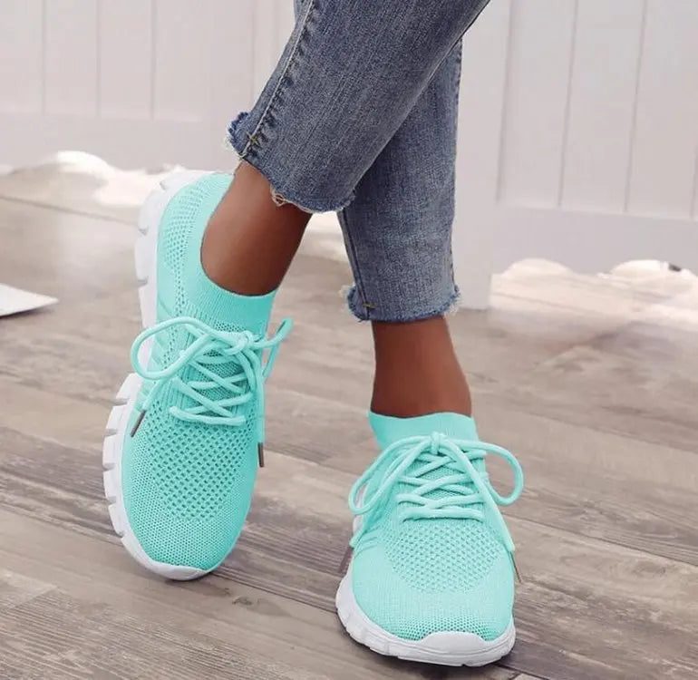 Trendy Breathable Mesh Platform Sneakers for Women