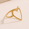 Western Style Hollow Heart Ring for Women
