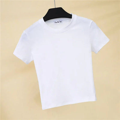 Trendy Cropped Cotton T-Shirts for Women
