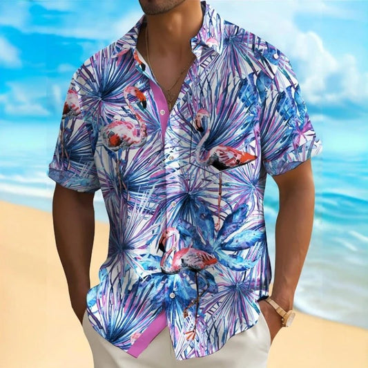 2024 Men's 3D Beach Flower Hawaiian Shirt