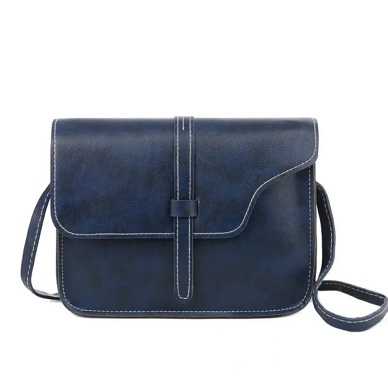 Retro Solid Color Crossbody Bag for Women