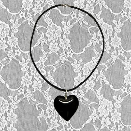 Vintage Y2K Red Heart Necklace for Women