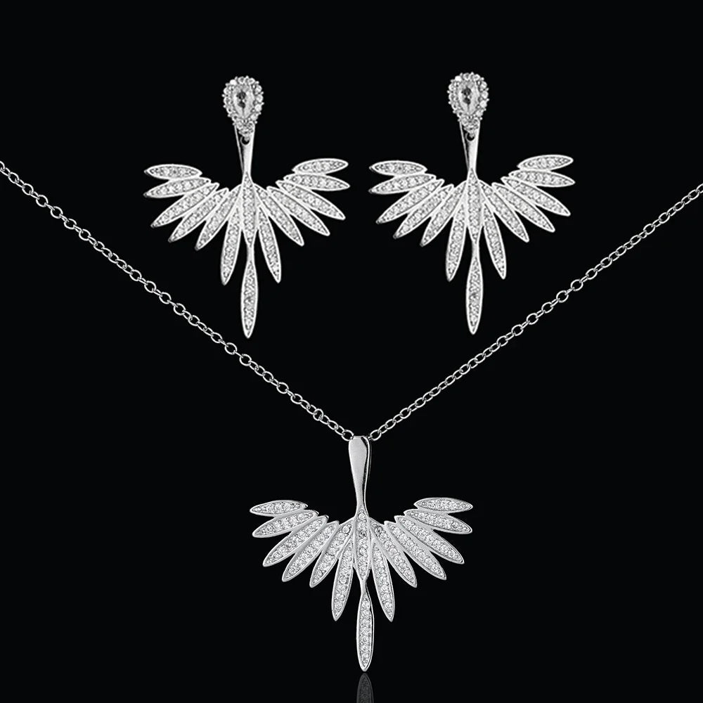 Elegant Bridal Jewelry Set: Water Drop Earrings