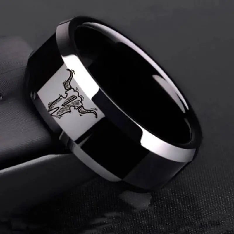 Vintage Bull Skull Men's Ring Western Jewelry