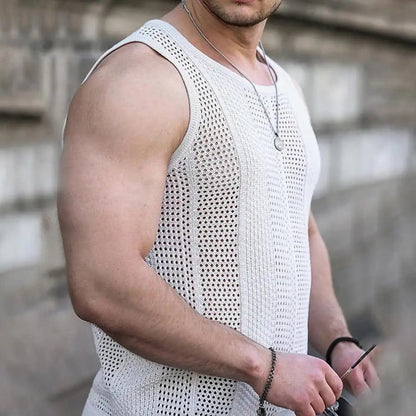 Men's Ribbed Tank Top - Casual Summer Wear