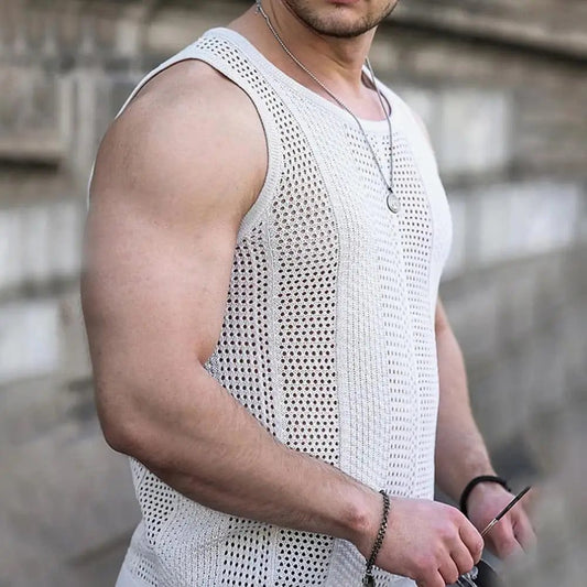 Men's Ribbed Tank Top - Casual Summer Wear