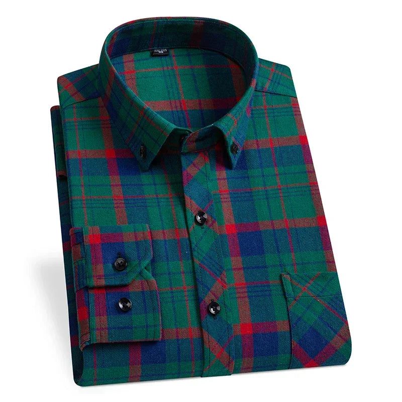 2024 Men's Plus Size Flannel Casual Shirts