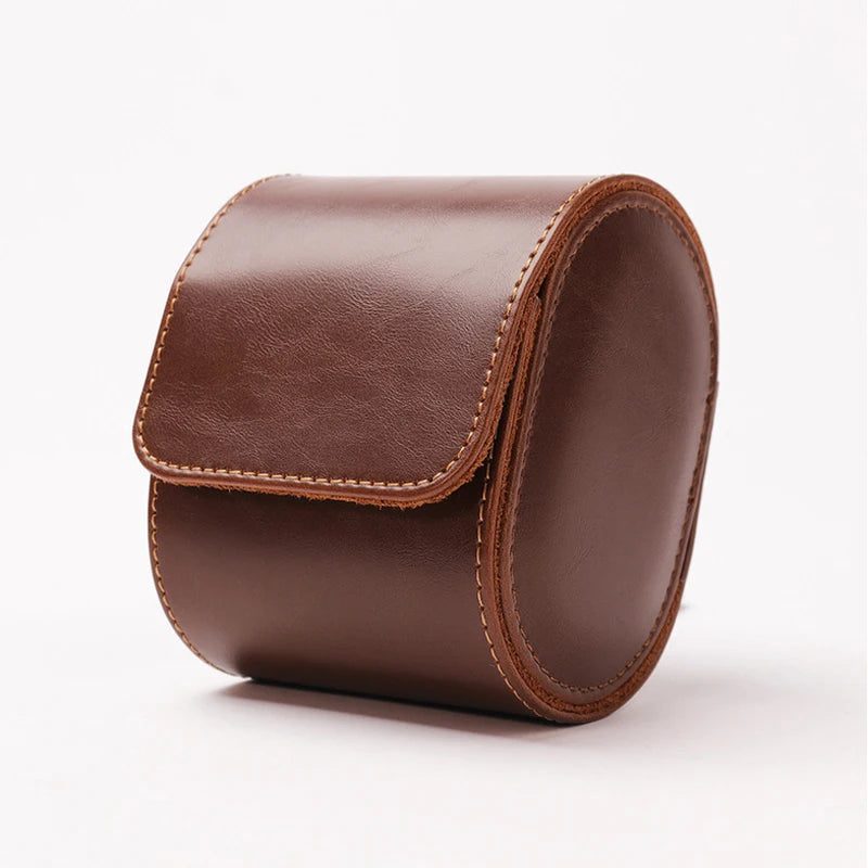 Chic Vintage Leather Watch Travel Case