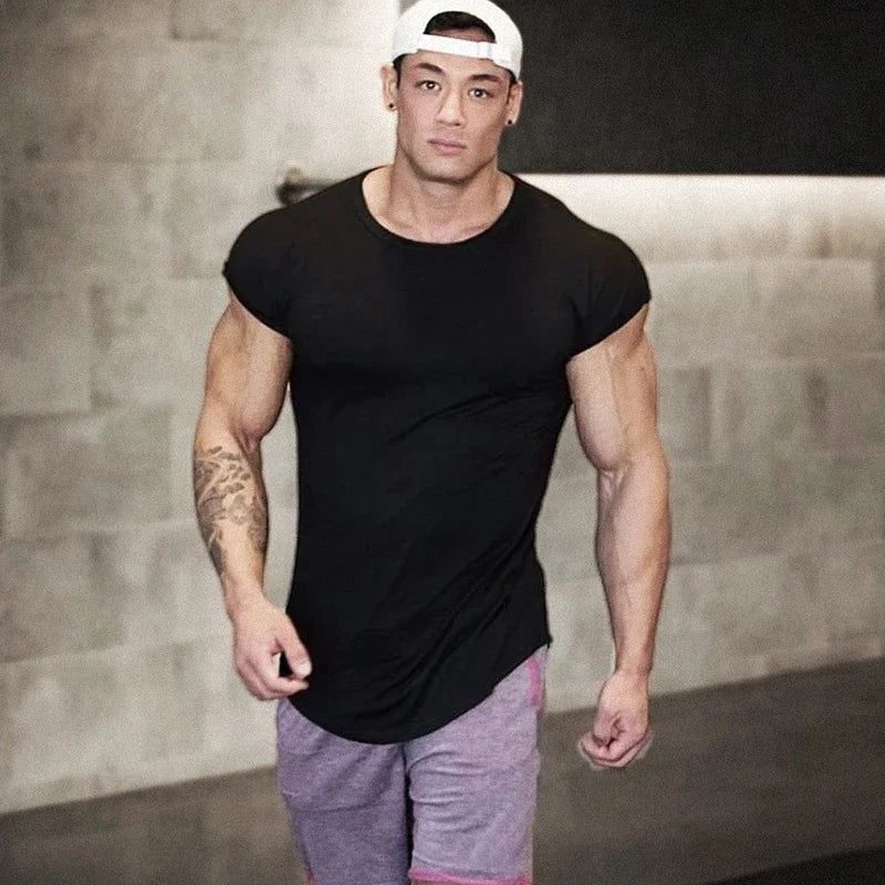 Men's Cotton Gym T-Shirts for Summer Fitness
