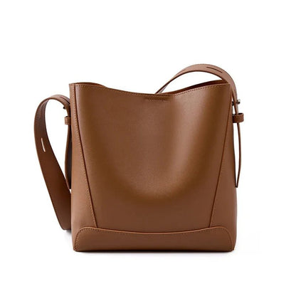 Vintage Leather Bucket Crossbody Handbags for Women