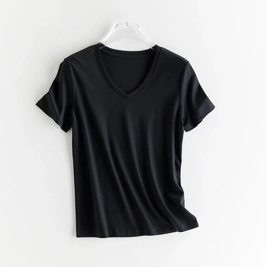 Luxury Silk Cropped T-Shirts for Women