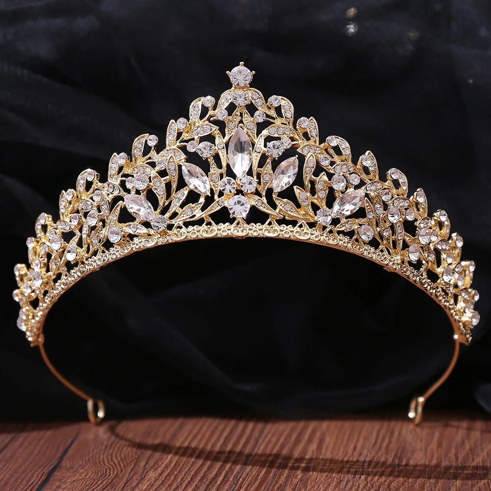 Luxury Crystal Tiara for Bridal Hair Jewelry