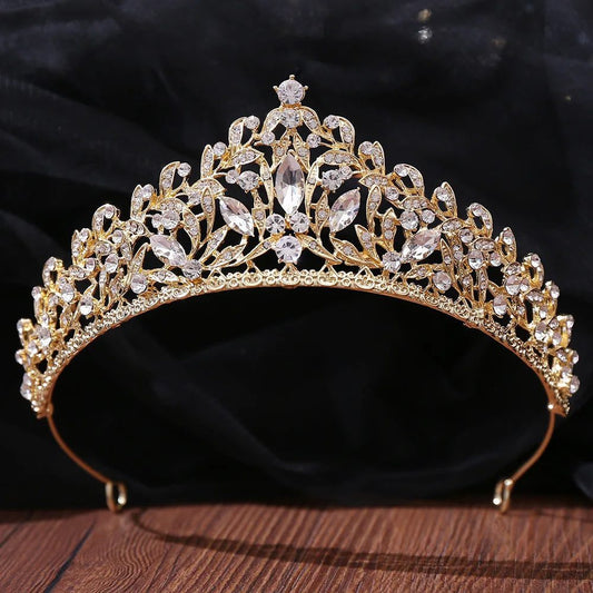 Luxury Crystal Tiara for Bridal Hair Jewelry