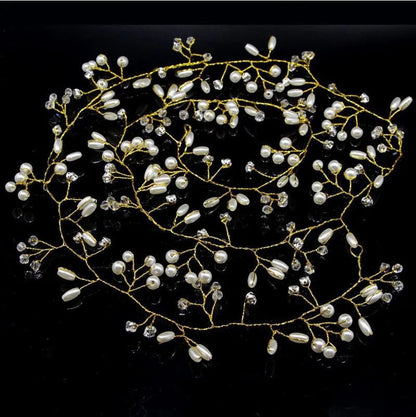 Elegant Floral Crystal Pearl Wedding Hairpin
