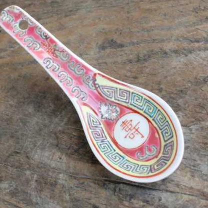 1970s Vintage Pastel Ceramic Soup Spoons