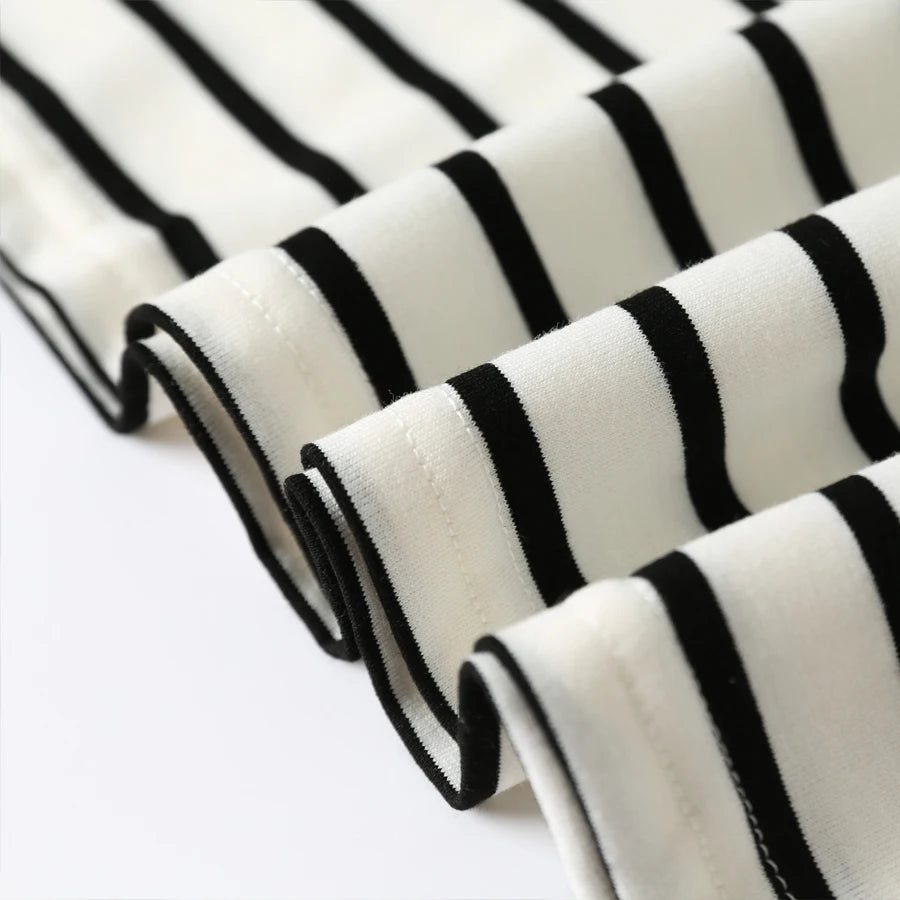 Summer Striped Cotton T-Shirts for Women