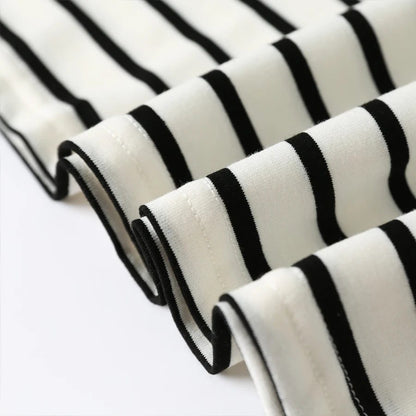 Summer Striped Cotton T-Shirts for Women