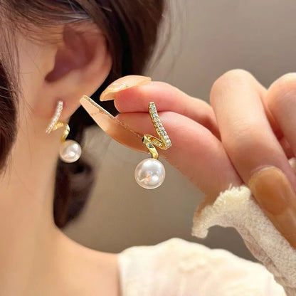 Elegant Imitation Pearl Dangle Earrings for Weddings