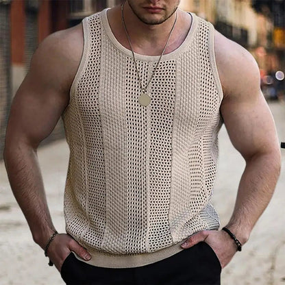 Men's Ribbed Tank Top - Casual Summer Wear