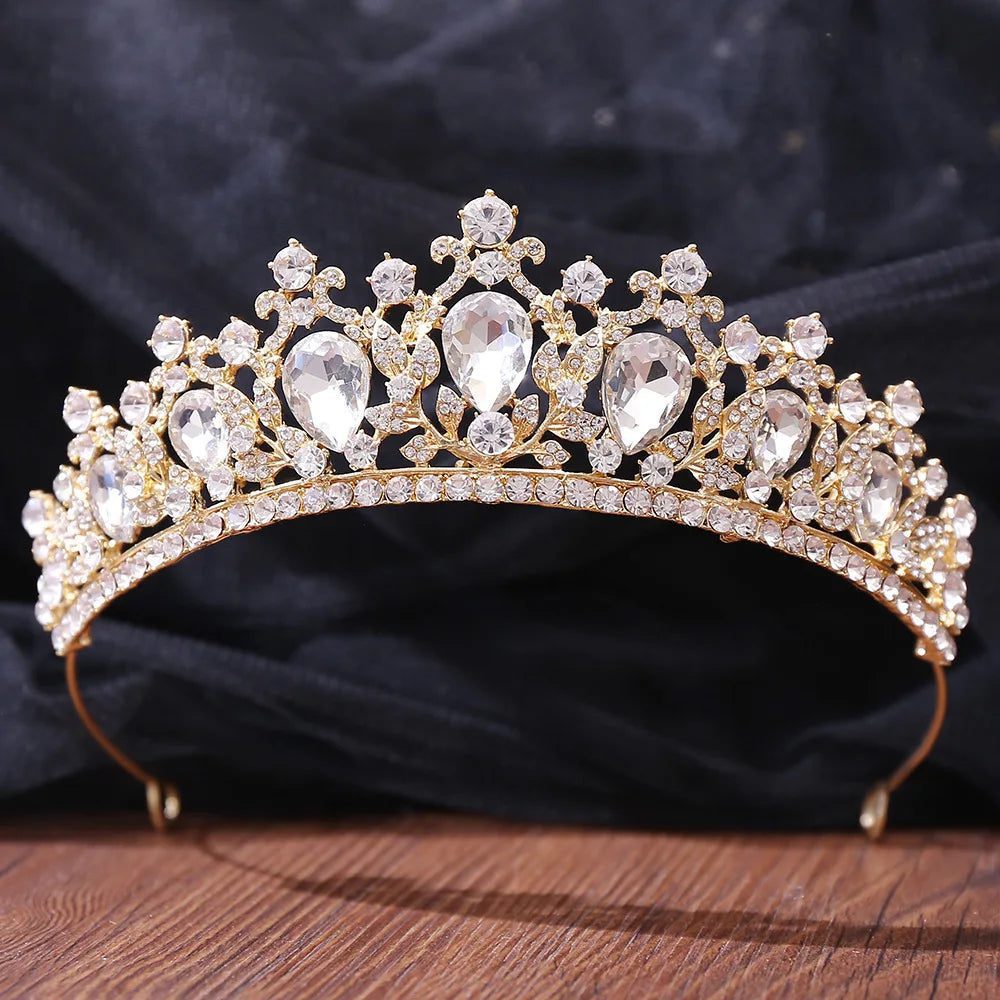 Luxury Crystal Tiara for Bridal Hair Jewelry