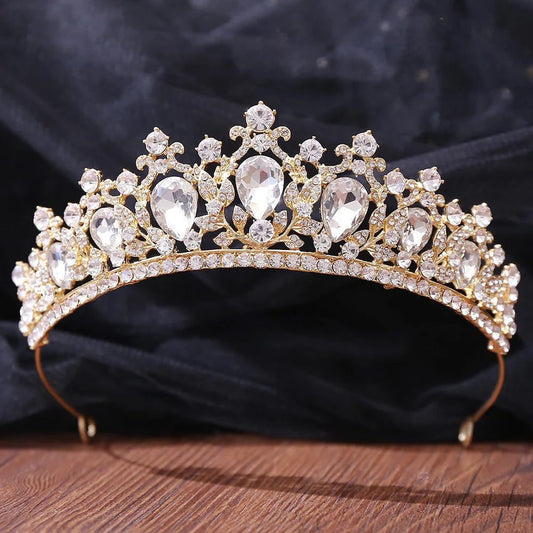 Luxury Crystal Tiara for Bridal Hair Jewelry