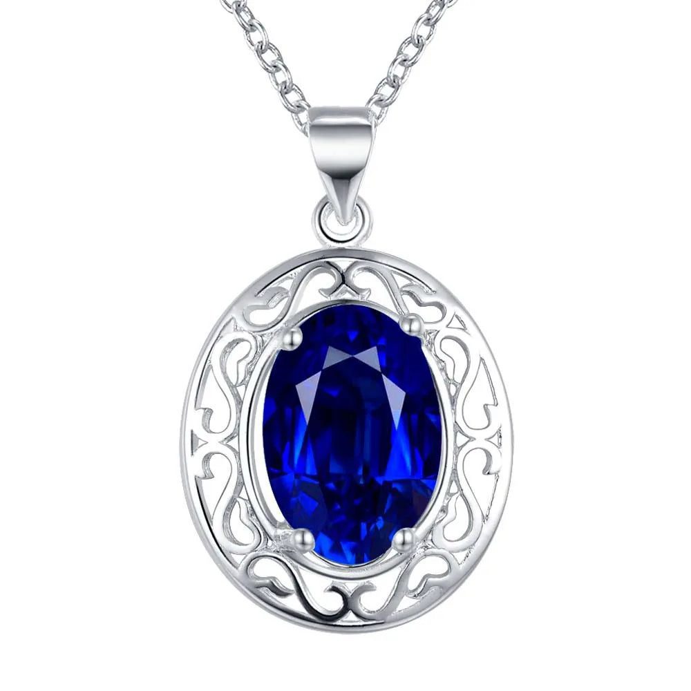Luxury Sapphire Inlaid Diamond Necklace for All