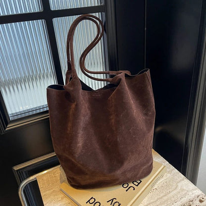 2024 Large Suede Shoulder Bags for Women