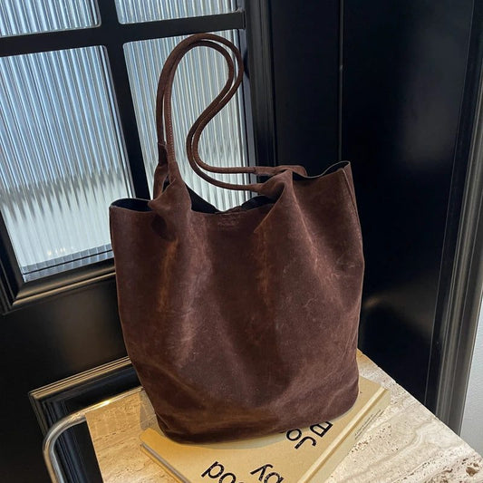 2024 Large Suede Shoulder Bags for Women